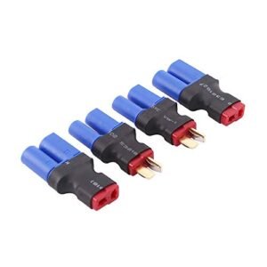 OliRC 4pcs EC5 to T Plug Style Male Female RC Connector Adapter for Wicked RC Bodies C82 4