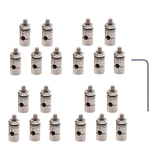 AONTOKY 20 PCS Adjustable Pushrod Connector Linkage Stopper for Giant RC Model Aircraft DIY Replacement Parts