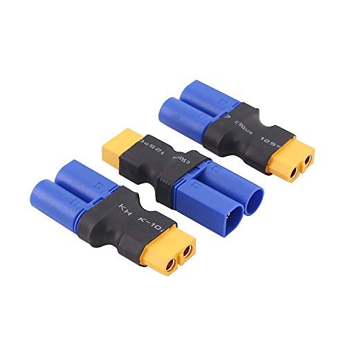 OliRC 3pcs Male EC5 to Female XT60 Connector Adapter for LiPO Battery C76 3