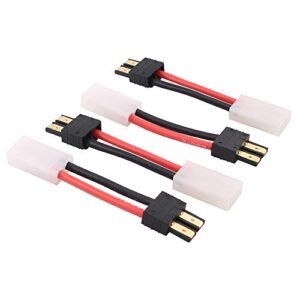 OliRC 4pcs Compatible with Big Tamiya Female RC Connector Adapter with 14awg 5cm Wire(C88-4)