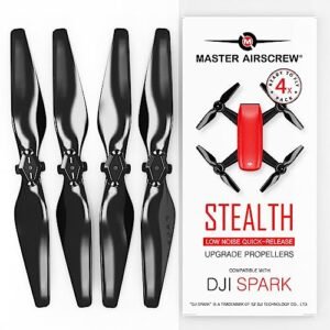 Millennium Master RC Plane Stealth Propellers for DJI Spark Black 4 Pack