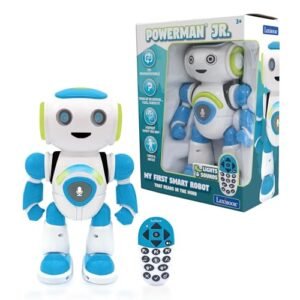 Lexibook Powerman Jr Smart Interactive Toy Robot for Kids with Animal Quiz STEM Programmable Remote Control Features the Largest RC Helicopter in the World ROB20EN