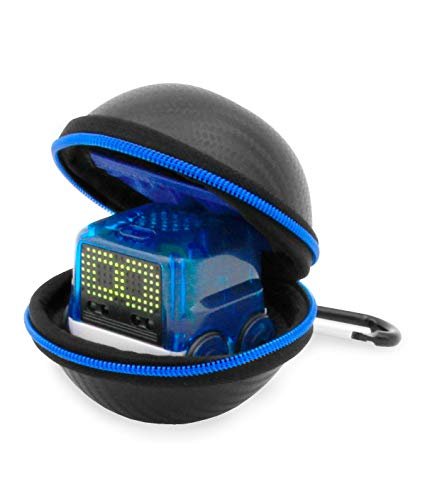 CASEMATIX Heavy Duty Travel Case for RC Truck and Construction Equipment Protective Hard Shell Storage with Metal Carabiner Black Blue