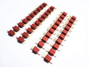 WST Red Ultra Mini T Plug Connectors 20 Pairs for RC LiPo NiMh Battery Male and Female