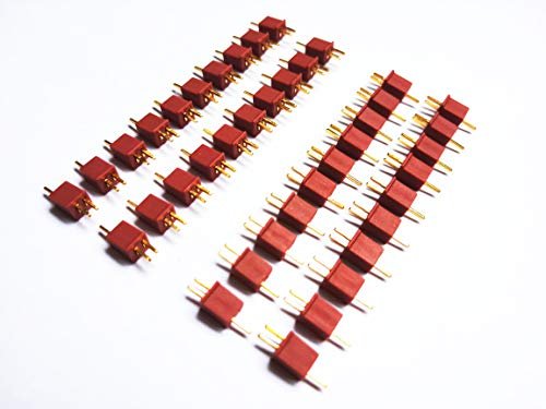 WST Red Ultra Mini T Plug Connectors 20 Pairs for RC LiPo NiMh Battery Male and Female