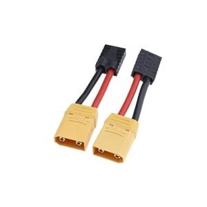 2Pcs XT90 Male to Female Connector Adapter Plug 12AWG with 8cm Cable for RC UAV Car Charger LiPo Battery Connector
