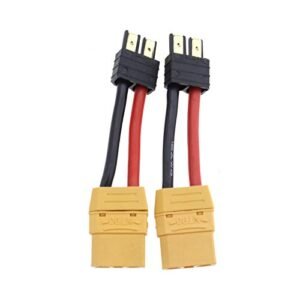 2Pcs XT90 Female to Male Connector Adapter Plug with 8cm 12AWG Cable for RC UAV Car Charger LiPo Battery