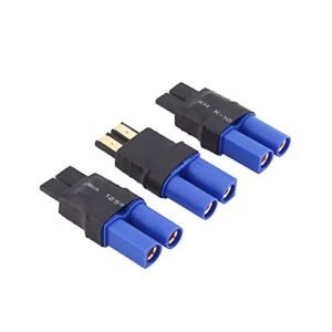 BDHI 3pcs TRX Style Male to Female EC5 Adapter Connector for SCT LiPo Slash B115 3