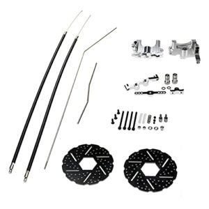 FLMLF Front Wheel RC Brake System Set Compatible with 1/5 HPI Baja 5B 5T SS 5SC ROVAN KM 1.0 2.0 Models