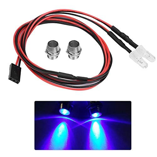 2PCS RC Nav Lights 5mm Headlights LED Accessories for 1/10 Scale RC Cars Blue Light