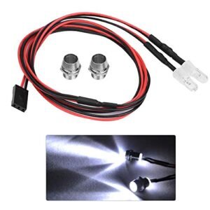 2PCS RC LED Light 5mm Headlights for Building an RC Car from Scratch 1/10 Scale White Light Accessories