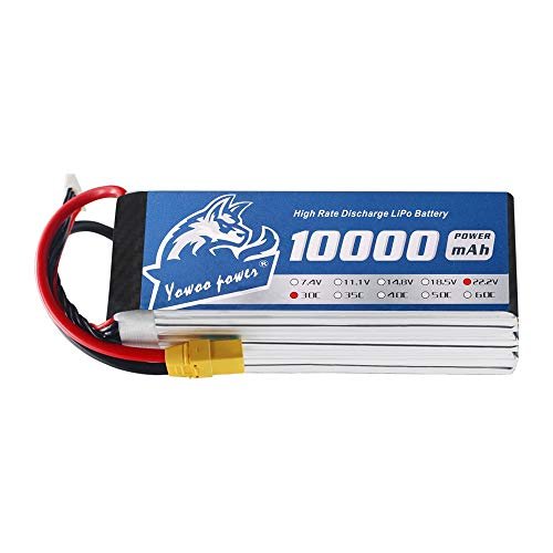 YOWOO 6S 22.2V 10000mAh 30C Lipo Battery Pack with XT90 Plug for DJI Tarot 550 680 Quad HEX S800 S1000