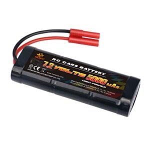 Melasta 7.2V 5000mAh NiMH RC Battery Pack for Cheap RC Construction Vehicles with Banana Connector