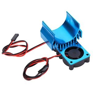 HobbyPlus 540 550 Motor Heat Sink with Twin Cooling Fan for 1 10 Scale RC Drift Body Electric Car Blue