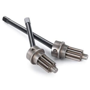 Que T Front CVD Axle Shaft Set with Portal Drive Input Gear for 1 10 RC TRX 4 RC CV Axle Upgrade