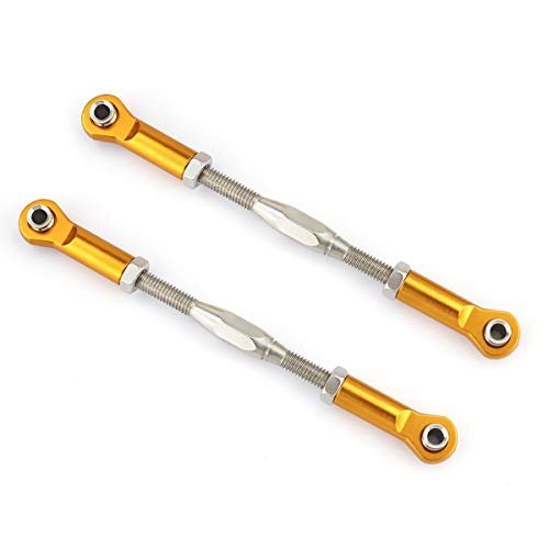 Hosim Aluminum Adjustable Turnbuckles for RC Sprint Cars 83 97mm Camber Linkage Rod Ends Upgrade Parts 2PCS Gold
