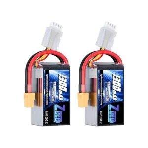 Zeee 11.1V 120C 1300mAh 3S Graphene Battery RC Car Lipo Battery with XT60 Plug 2 Pack