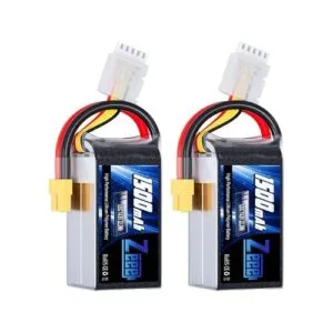 Zeee 4S Lipo Battery 1500mAh 14.8V 120C Graphene Battery with XT60 Plug for RC Airplane Association and FPV Drone Quadcopter Helicopter RC Boat RC Car Models 2 Pack
