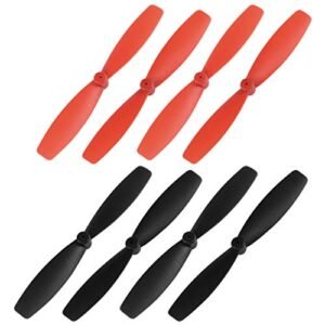 uxcell RC Bulldozer Hydraulic Compatible Propellers 55mm CW CCW 2 Vane Main Rotors Black Red 4 Pairs