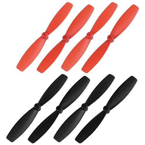 uxcell RC Bulldozer Hydraulic Compatible Propellers 55mm CW CCW 2 Vane Main Rotors Black Red 4 Pairs