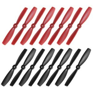 Zion RC uxcell Bullnose Propellers 5045 5x4.5 Inch CW CCW 2 Vane for Quadcopter Hexacopter Multirotor Black Red 8 Pairs