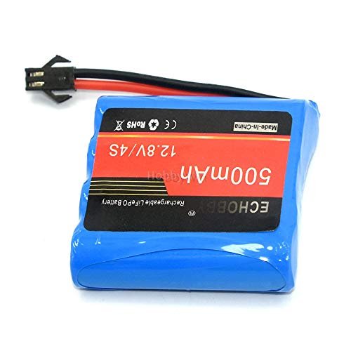 ECHOBBY 12.8V 4S 500mAh 6.4Wh LiFePO Battery SM-2P Normal Plug for RC Racing Buggy Truck Speed Boat Ship