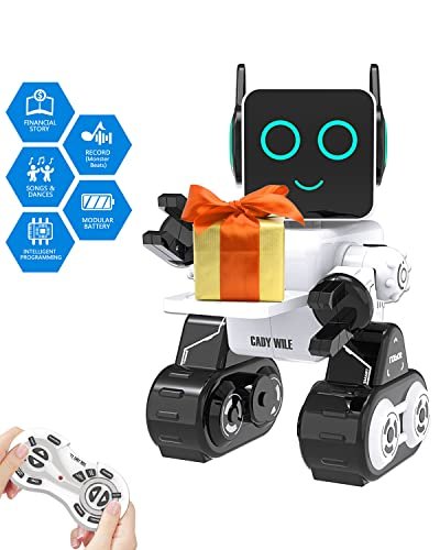 OKK Smart RC Robot Toy for Kids with RC Jet Sound Touch and Voice Control Programmable Robotics for Boys Girls White