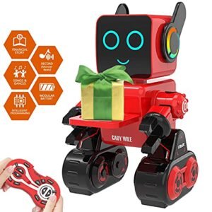 Okk Mr RC Sound Smart Robot Toy for Kids Interactive Touch and Voice Control Programmable Robotics Kit with Walking Dancing Singing Talking Features Red