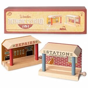 Conductor Carl Solid Beech Wood Train Track Mechanic Station The Best Building Board for RC Planes