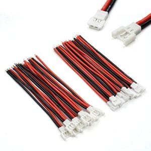 Elechawk 10 Pairs 2 0mm Spade 2P Cable 8cm Lead Plug Connector Male and Female for RC Lead Acid Battery Charging Drone Syma X5C X5SW SNAPTAIN S5C