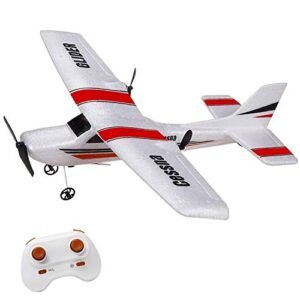 LBKR Tech Beginner Foam RC Plane Plans Remote Control Airplane Ready to Fly with Durable EPP Foam Body 2 Channels 6 Axis Gyro for Kids Boys