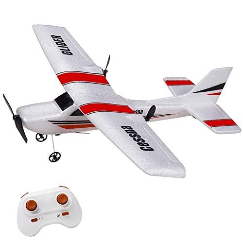 LBKR Tech Beginner Foam RC Plane Plans Remote Control Airplane Ready to Fly with Durable EPP Foam Body 2 Channels 6 Axis Gyro for Kids Boys