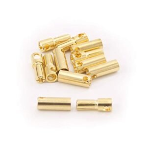 OliRC 6pairs 5.5mm Gold Plated Male and Female Bullet Banana Connectors Plugs for DIY RC Battery ESC Motor Ideal for Banana Skins RC Tires