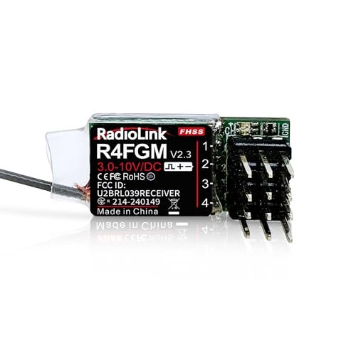 Radiolink R4FGM V2.3 4 Channels Tiny RC Gyro Receiver for Mini RC Cars and Boats Radio and Receiver RC