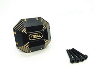 Treal Brass Diff Cover 84g Heavy Weight Differential Cover for Element Enduro RC Truck Black