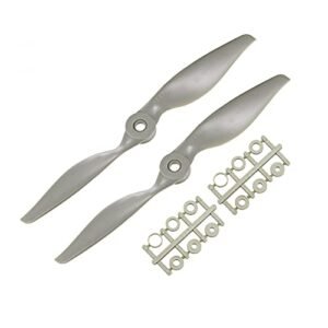 uxcell Biggest RC Airplane Ever Nylon Gray RC Propellers CW 8x6 Inch 2 Vane 2Pcs with Adapter Rings
