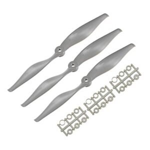 Dalotel RC Airplane uxcell Nylon Gray 10x6 Inch 2 Vane CW Propellers with Adapter Rings 3Pcs