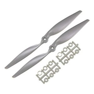 uxcell RC Propellers CW 12x6 Inch 2 Vane Nylon Gray for Spacewalker RC Airplane 2Pcs with Adapter Rings
