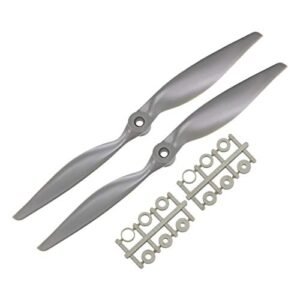 uxcell RC Propellers CW 11x7 Inch 2 Vane for Airplane Nylon Gray 2Pcs with Adapter Rings Perfect for RC Airplane Crashes Compilation