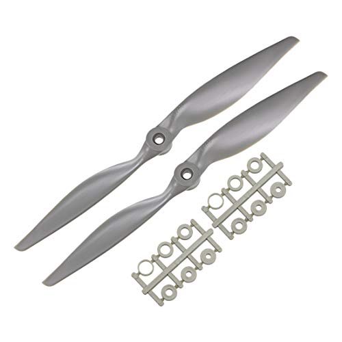 uxcell RC Propellers CW 11x7 Inch 2 Vane for Airplane Nylon Gray 2Pcs with Adapter Rings Perfect for RC Airplane Crashes Compilation
