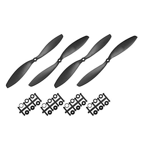 Michelin RC Tires Compatible uxcell RC Propellers CW CCW 1147 11x4.7 Inch 2 Vane Fixed Wing for Airplane Nylon Black 2 Pair with Adapter Rings