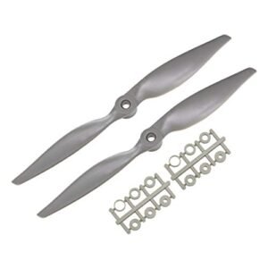 uxcell 10x5 Inch Nylon RC Propellers CW 2 Vane with Adapter Rings for 20cc RC Airplane