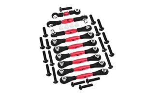 GPM Upgrades Aluminum Tie Rods for 1/10 4WD Ford GT 4 Tec 2.0 and 1/10 4WD 4 Tec 3.0 RC Cars Red