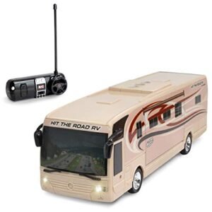 Kidirace Fun RC Cars Remote Control Toy Camper with Beaming Lights and Rechargeable Battery for High Speed Adventure
