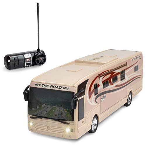 Kidirace Fun RC Cars Remote Control Toy Camper with Beaming Lights and Rechargeable Battery for High Speed Adventure