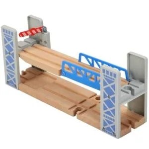 Z MAYABBO RC Christmas Train Set Wooden Railway Bridge 2 Level Overpass Compatible with All Major Brands
