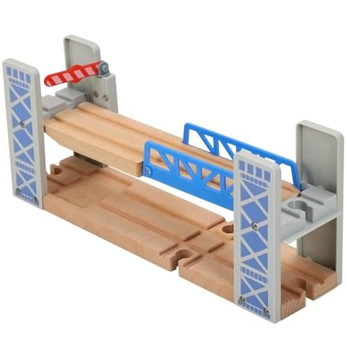 Z MAYABBO RC Christmas Train Set Wooden Railway Bridge 2 Level Overpass Compatible with All Major Brands