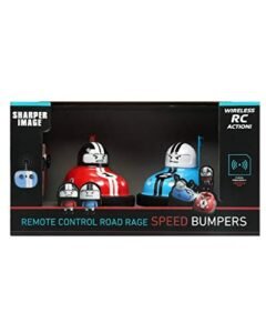 Sharper Image RC Road Rage Speed Bumpers Mini Remote Controlled Ejector Vehicles for 2 Player Head to Head Battle Red and Blue Ages 6 and Up