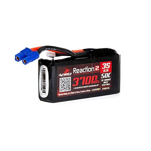 Dynamite Reaction2 11.1V 3700mAh 3S 50C LiPo Battery EC3 DYNB37353
