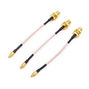 FPVKing MMCX to SMA Female Antenna Extension Cable 95mm for Drone vs RC Quadcopter FPV Racing